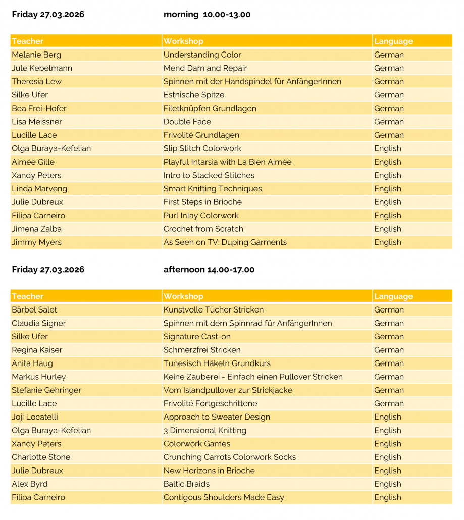 Kursliste VorabENFriday