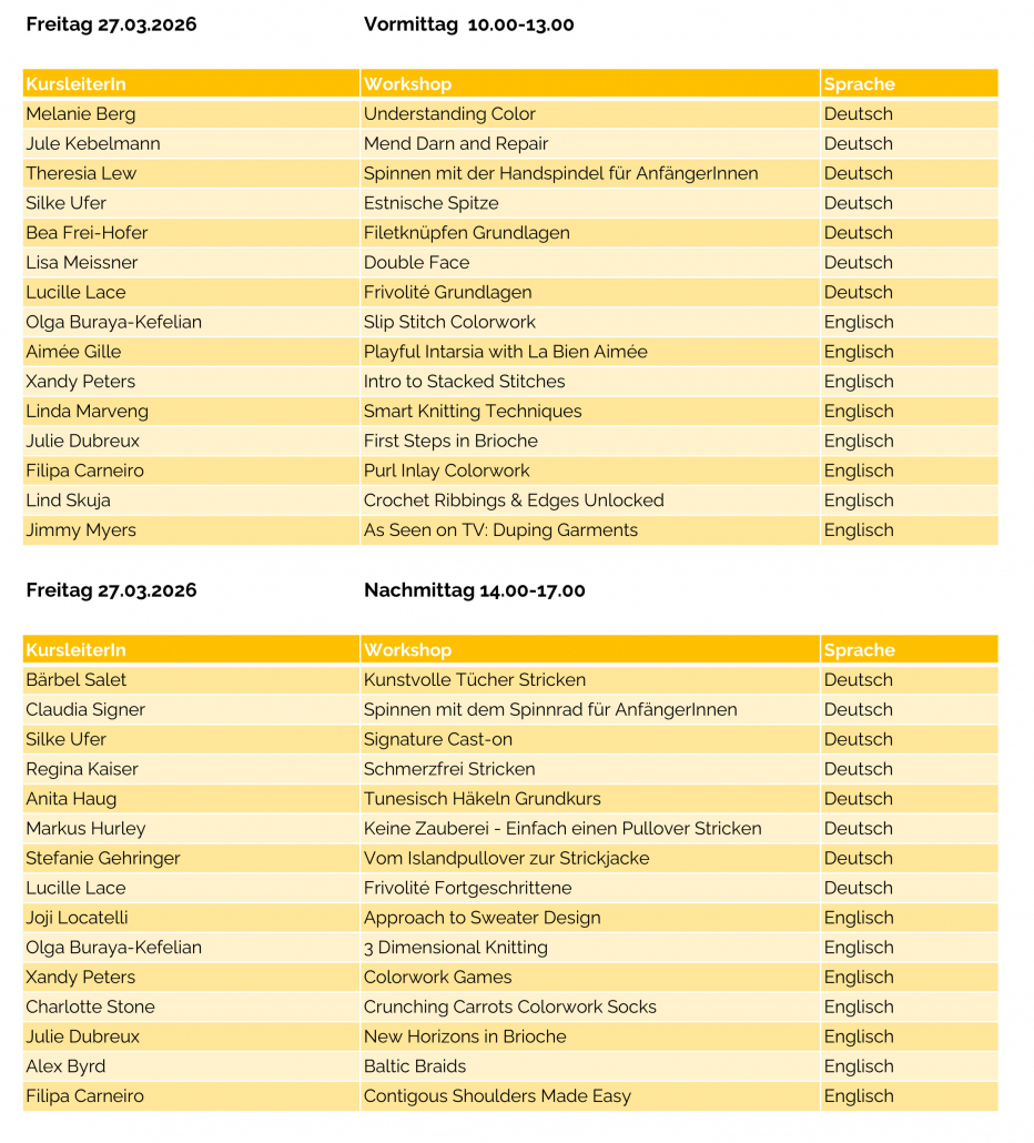 Kursliste VorabFreitag