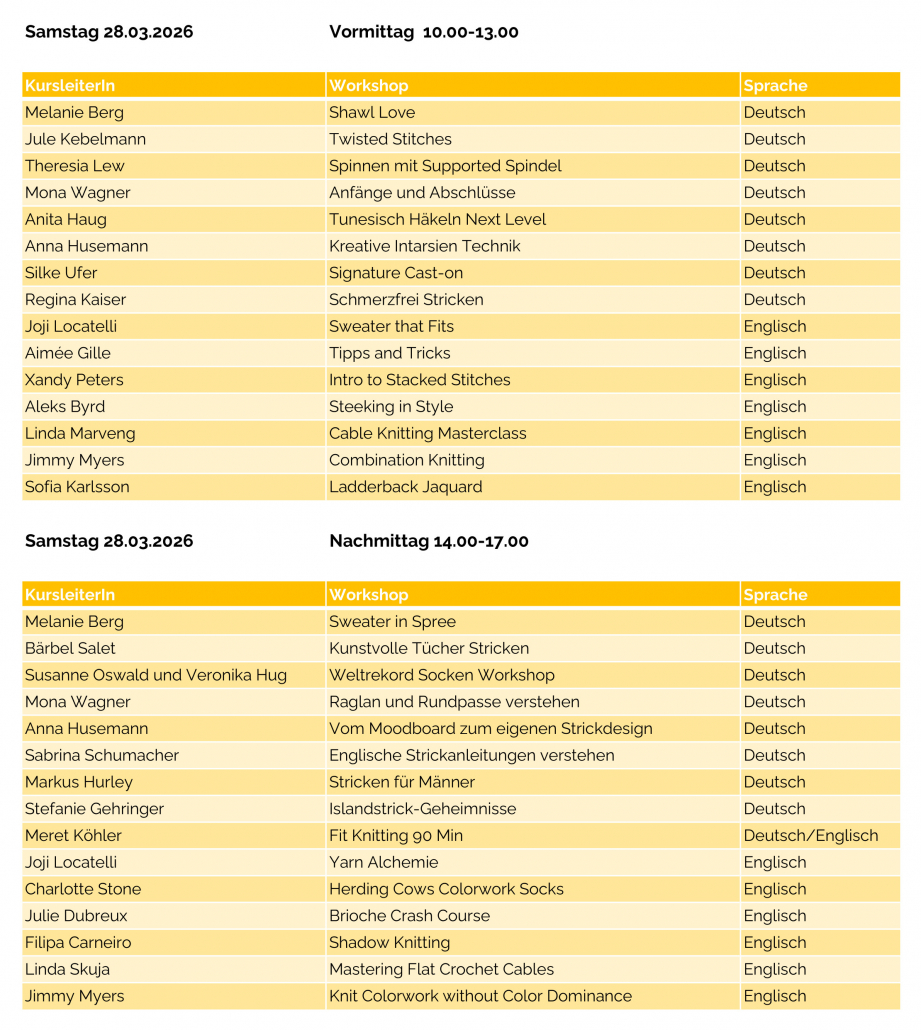 Kursliste VorabSamstag